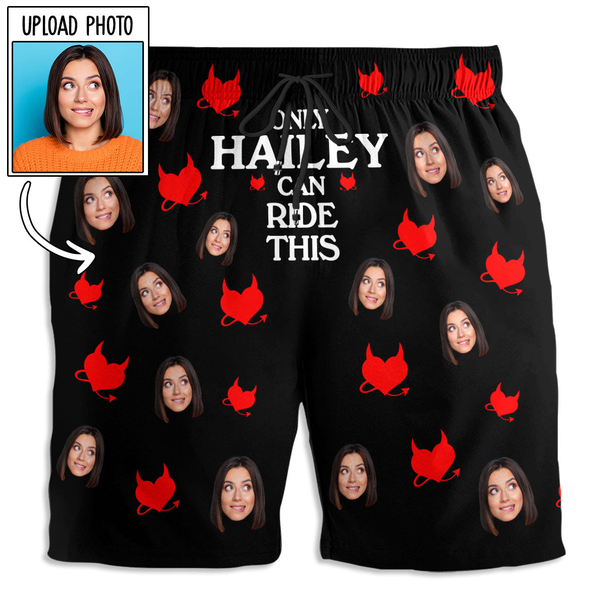 Can Ride This - Personalized Custom Beach Shorts