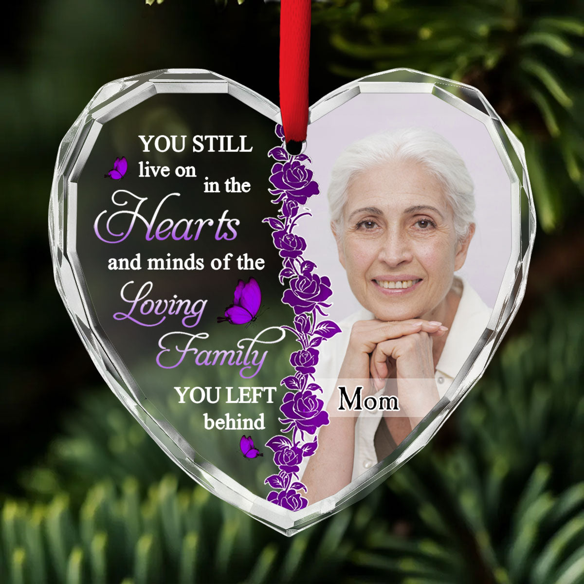 Missing You - Personalized Custom Glass Ornament