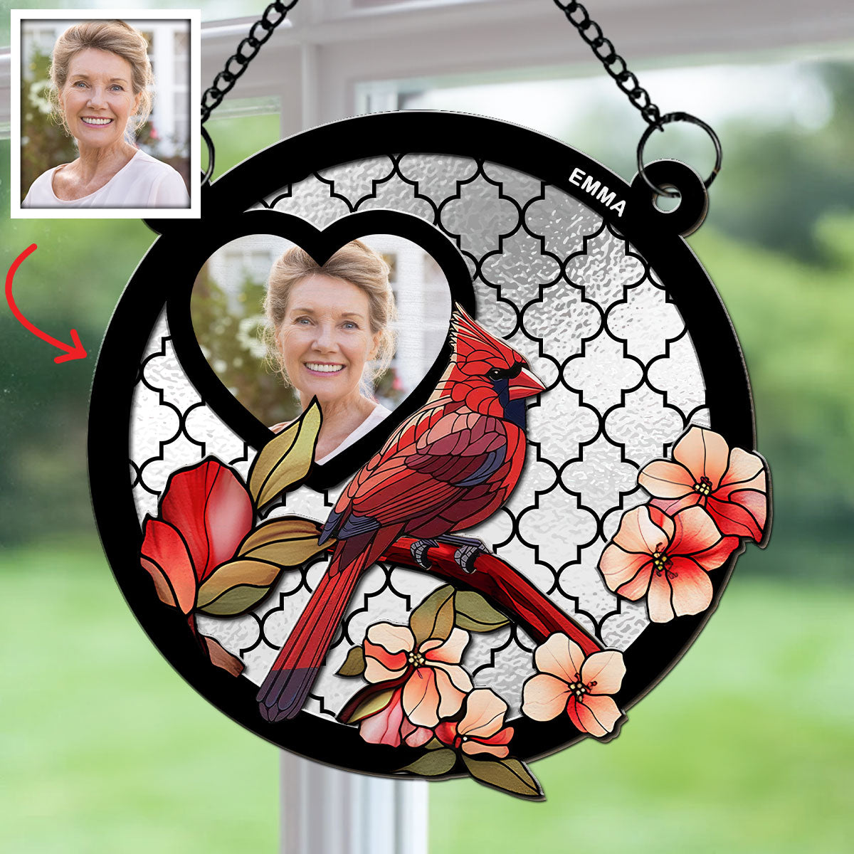 I Am By Your Side - Personalized Custom Suncatcher