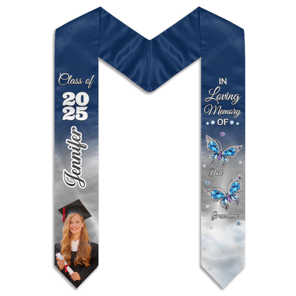 Those We Love Beside Us Every Day - Personalized Custom Graduation Stole