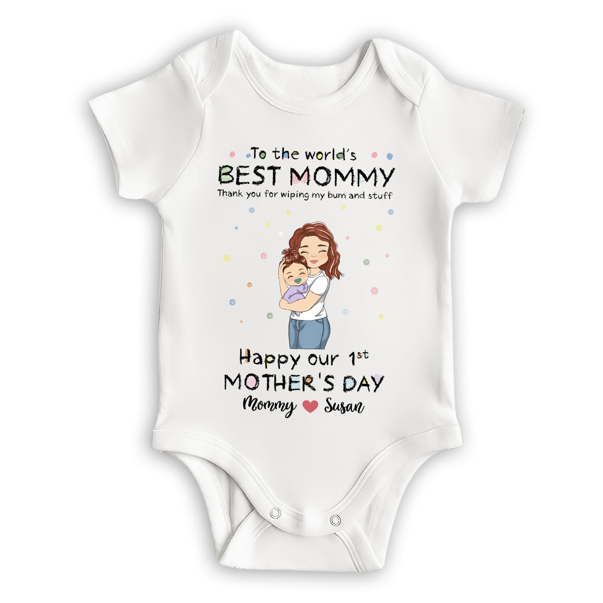 Wiping My Bum - Personalized Custom Baby Onesie