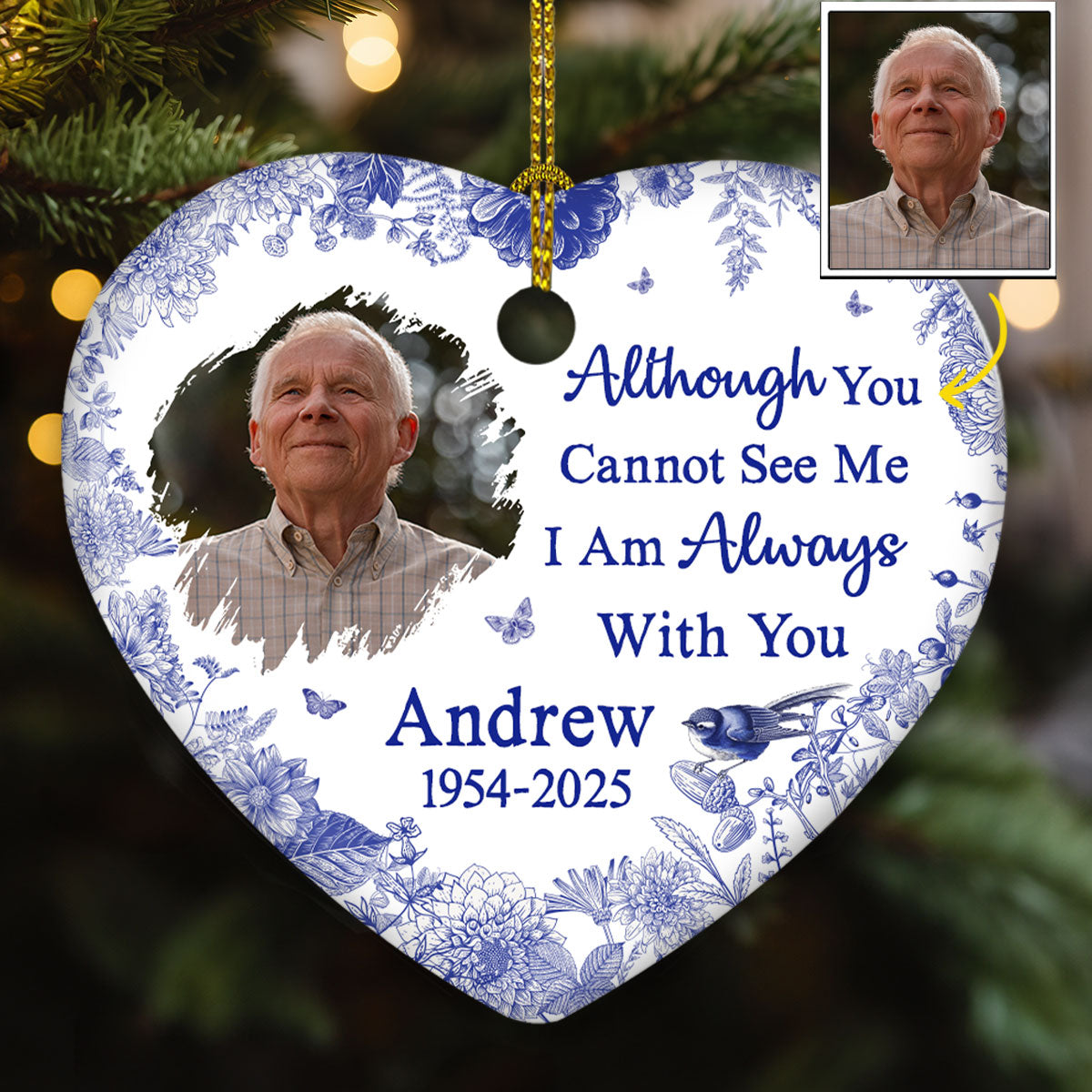 I Am Always With You -  Personalized Custom Ceramic Ornament
