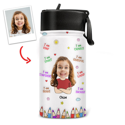 Little Sunshine - Personalized Custom 3D Inflated Effect Kids Water Bottle