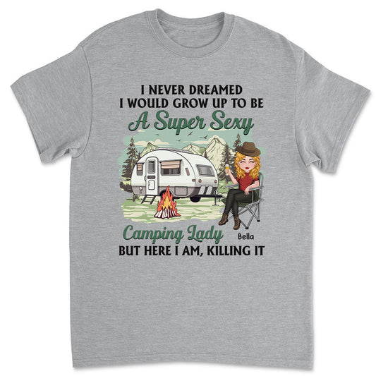 Camping Lady - Personalized Custom Unisex T-shirt