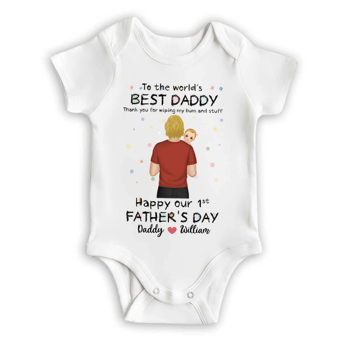 Wiping My Bum Version 2 - Personalized Custom Baby Onesie