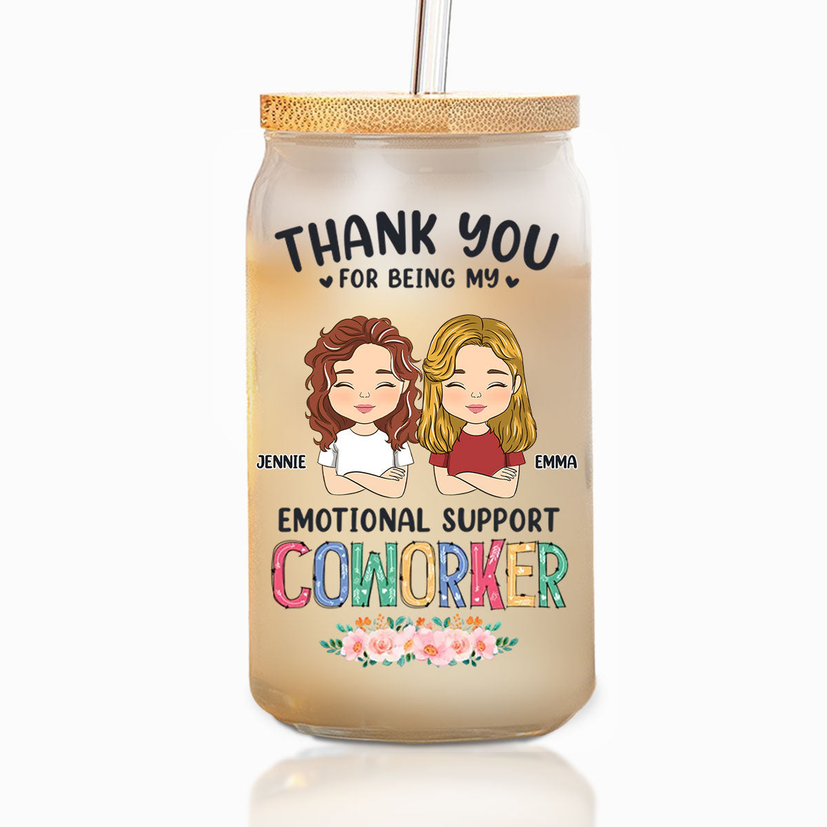 Thanks For Being My Unpaid Therapist - Personalized Custom Glass Can