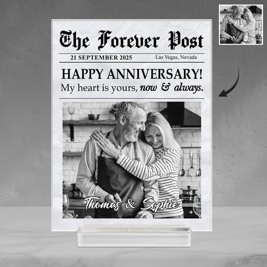 The Forever Post - Personalized Custom Acrylic Plaque With Base