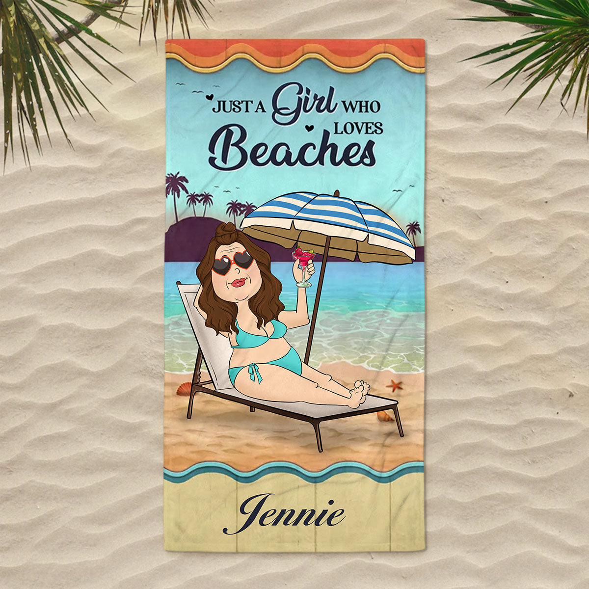 Summer At The Beach - Personalized Custom Beach Towel
