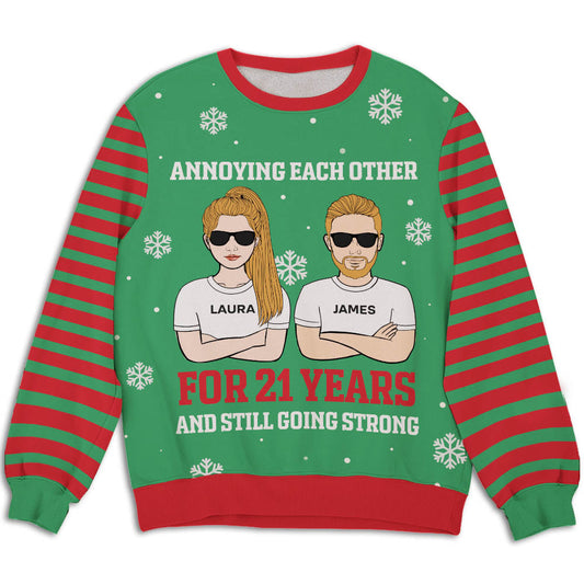 Annoying Each Other For Many Years- Personalized Custom All-Over-Print Sweatshirt
