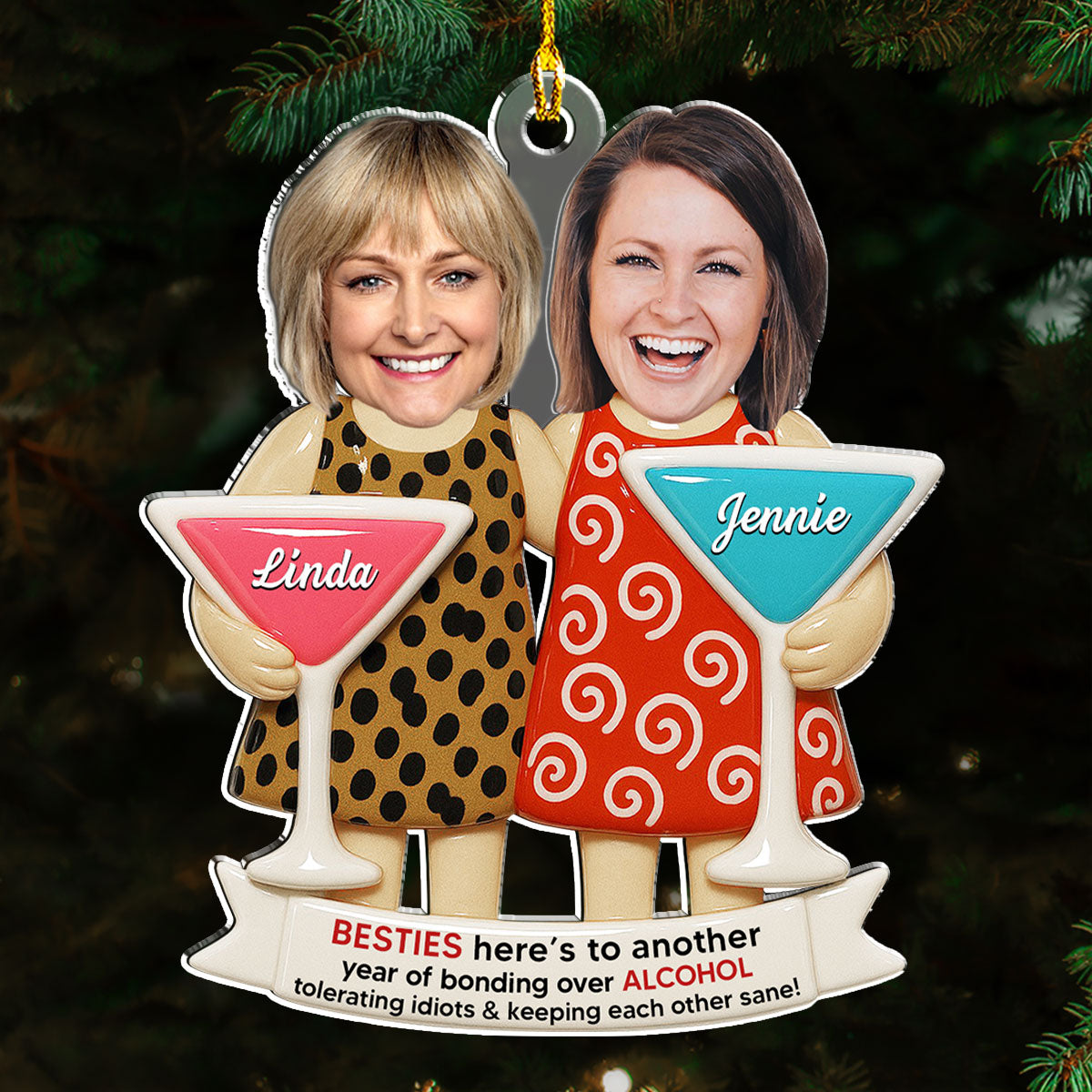 Girls Night - Personalized Custom Acrylic Ornament