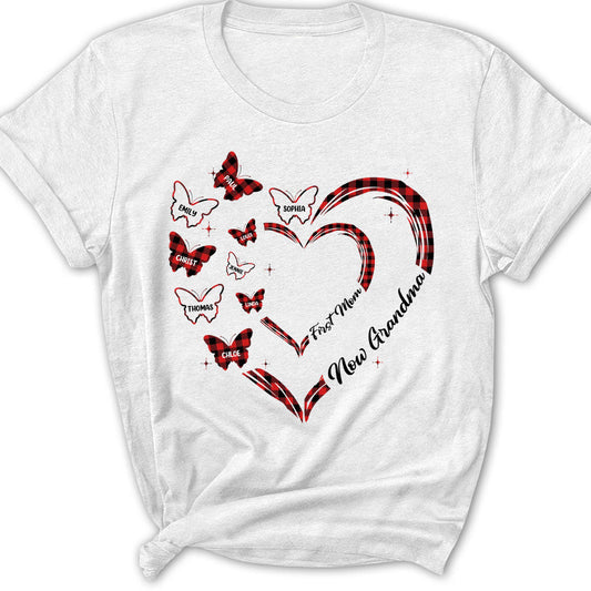 First Mom Now Grandma - Personalized Custom Women's T-shirt