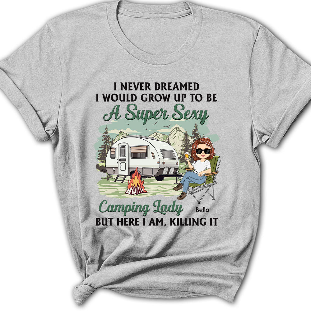 Camping Lady 3 - Personalized Custom Women's T-shirt