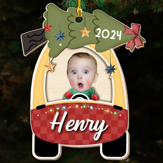 Baby Christmas - Personalized Custom Wood Ornament