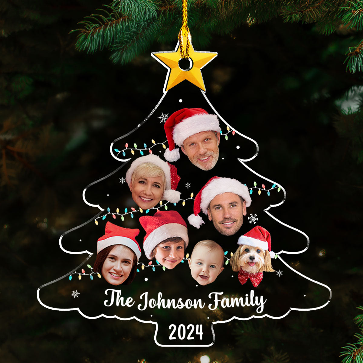 Family Photo - Personalized Custom Acrylic Ornament