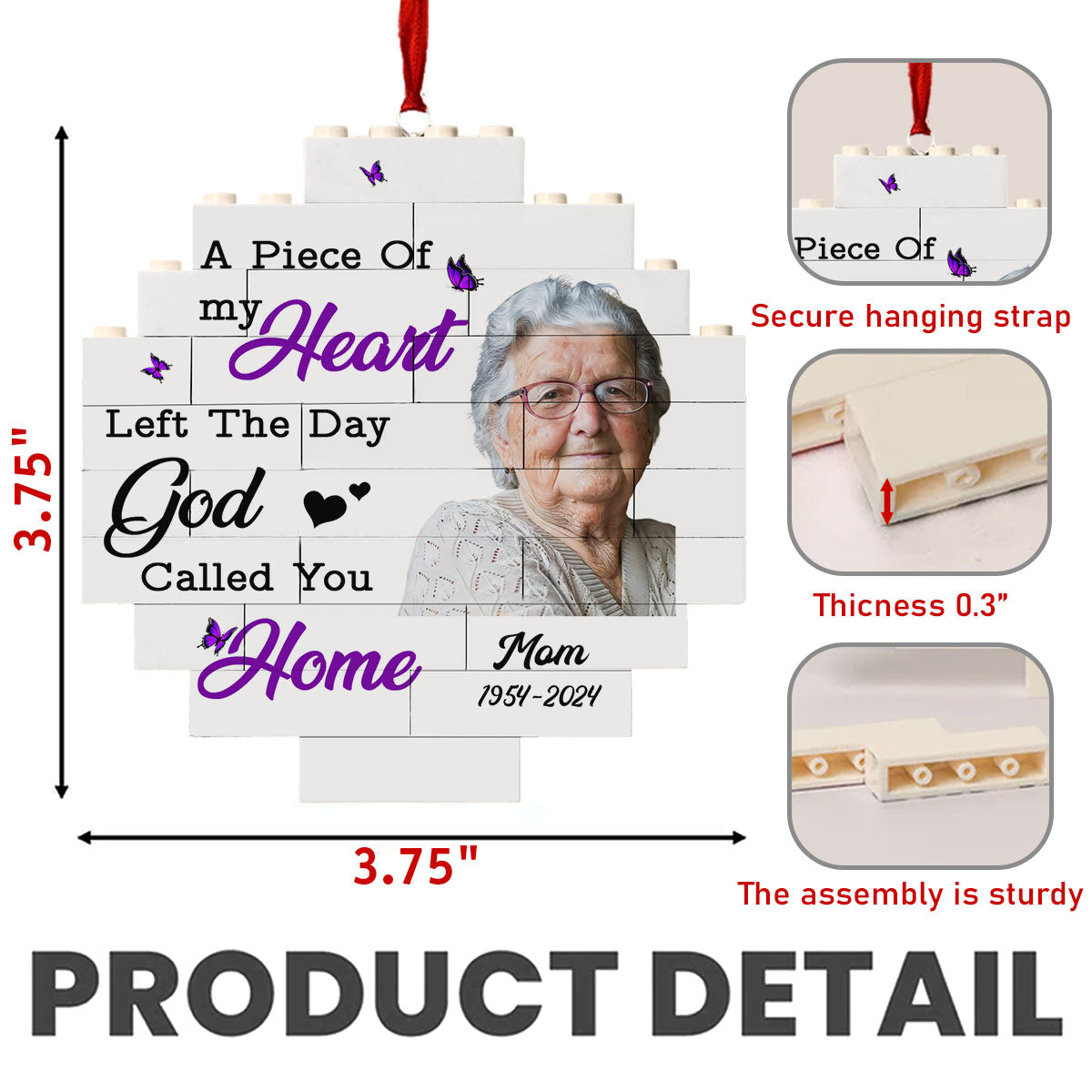 A Piece Of My Heart - Personalized Custom Puzzle Ornament