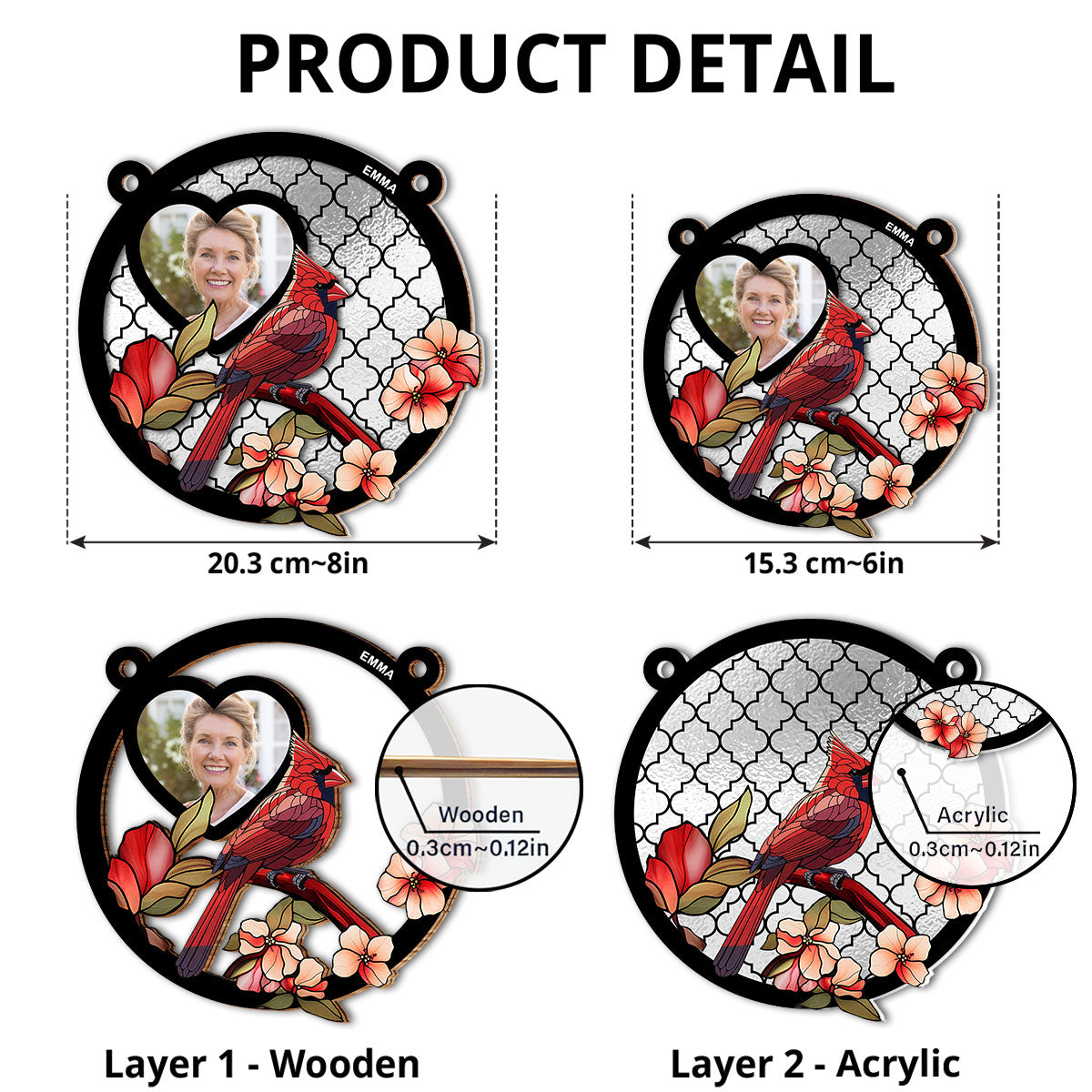 I Am By Your Side - Personalized Custom Suncatcher