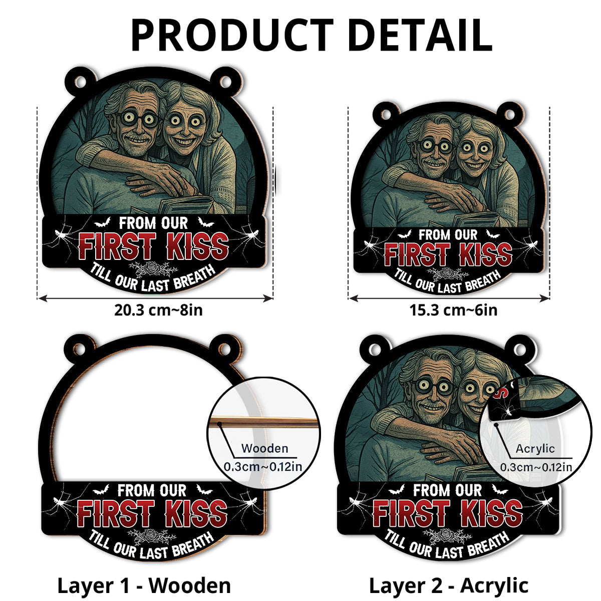 Till Our Last Breath Halloween - Personalized Custom Suncatcher