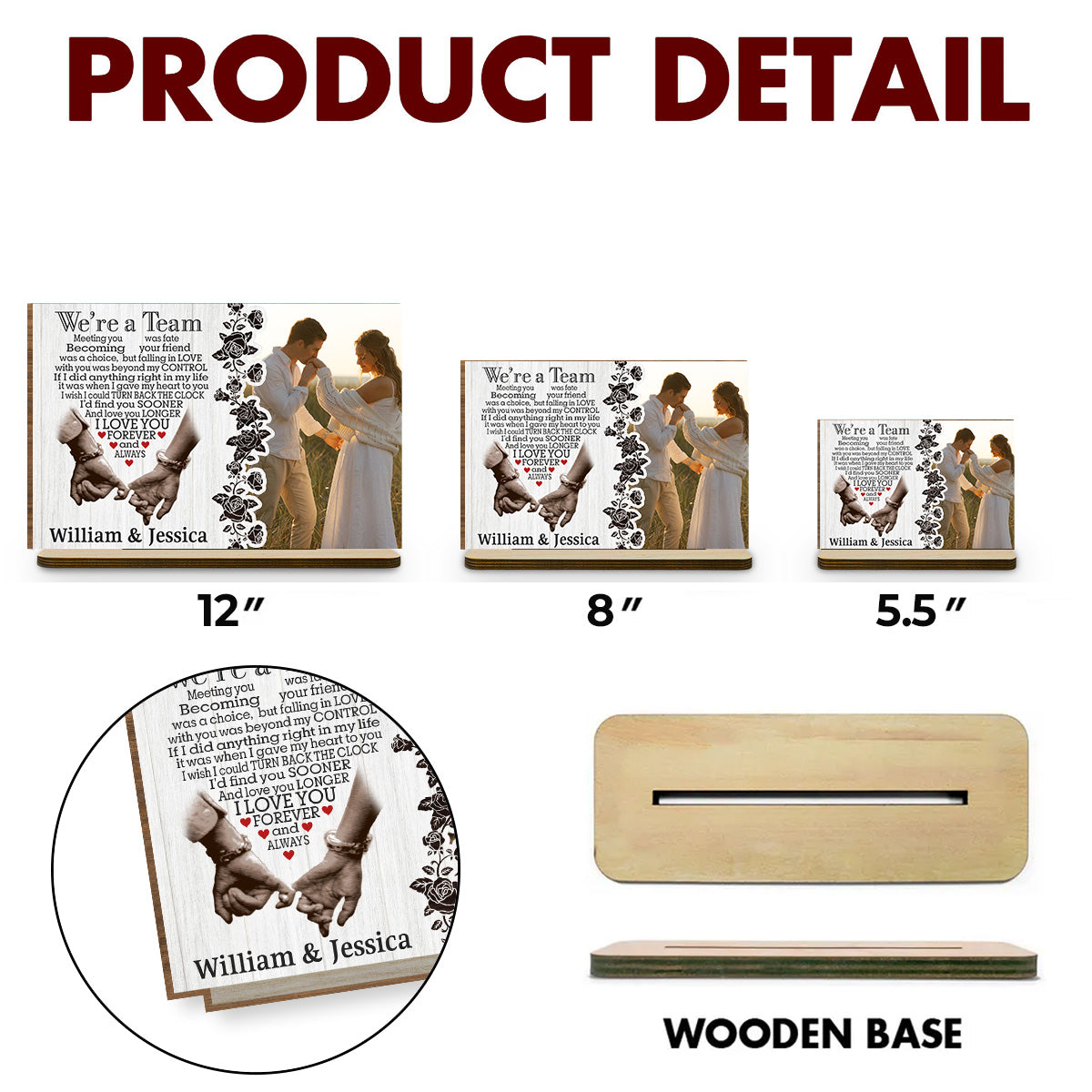 Meeting You Was Fate - Personalized Custom 2-Layer Wood Plaque With Flat Base