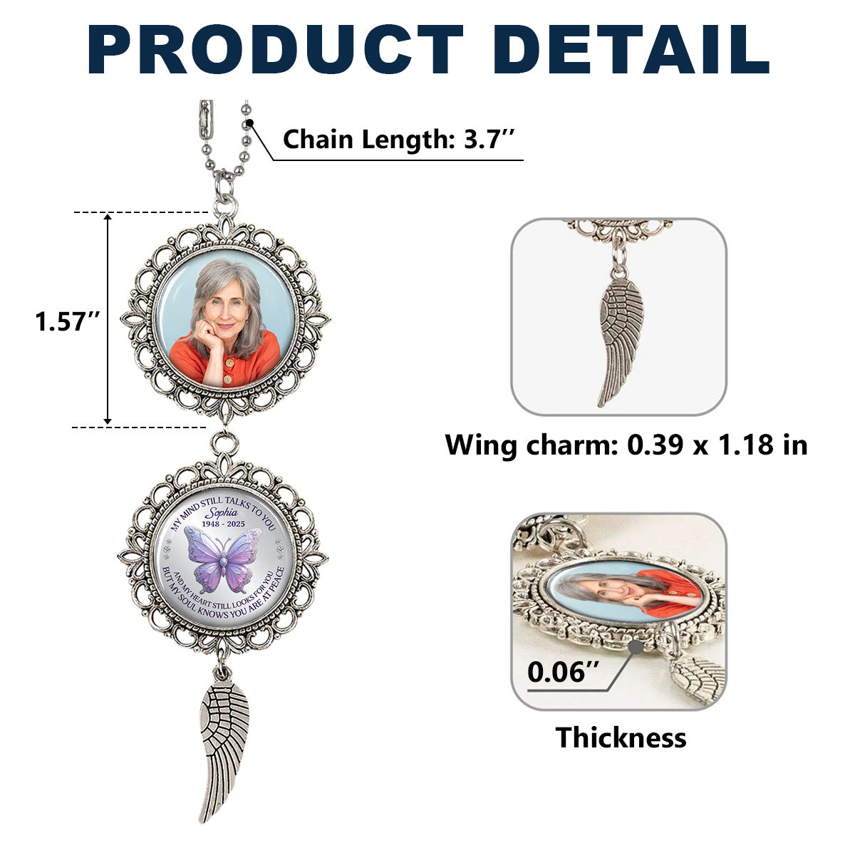 My Mind Still Talks To You - Personalized Custom Charming Ornament