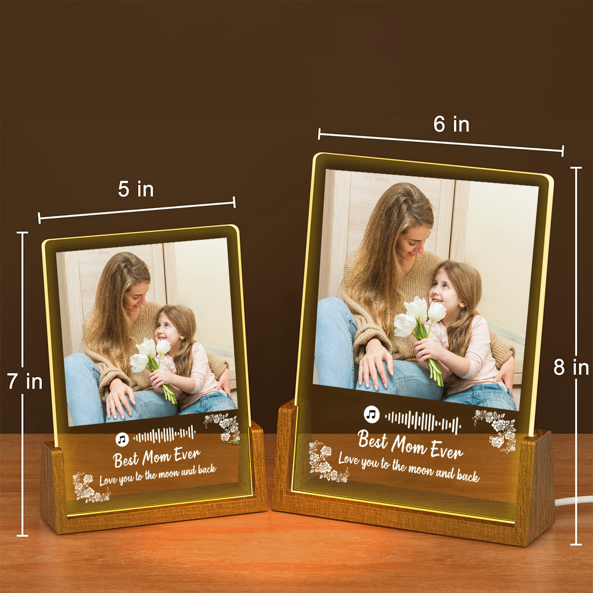 Best Mom Ever - Personalized Custom Plaque With Walnut Base