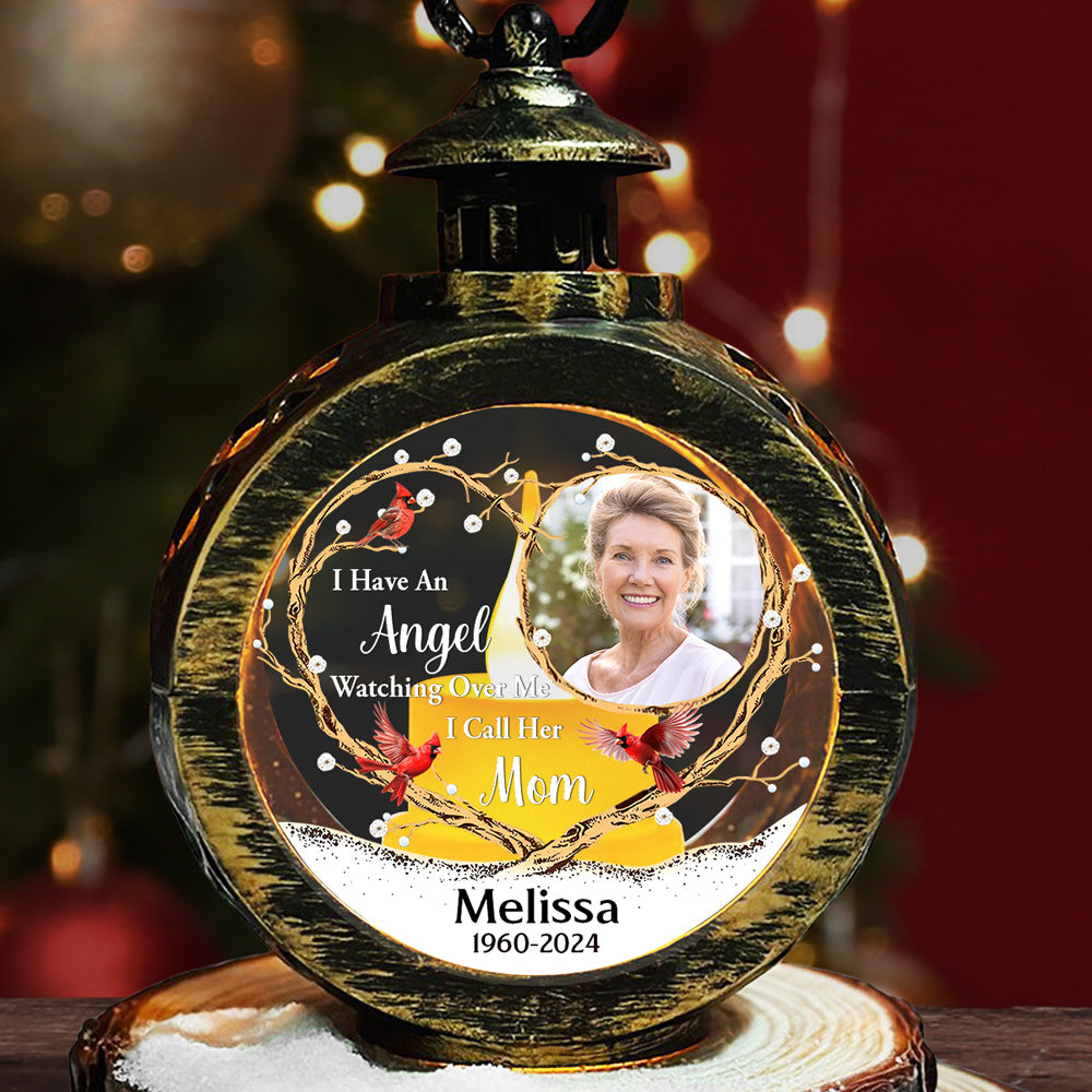 An Angel Watching Over Me - Personalized Custom Christmas Lantern