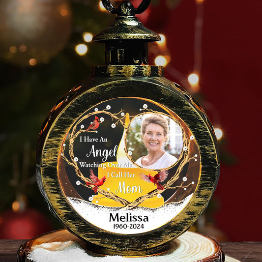 An Angel Watching Over Me - Personalized Custom Christmas Lantern