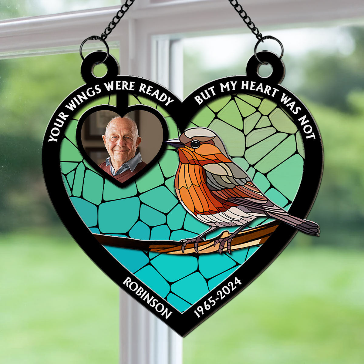 Your Wings Were Ready - Personalized Custom Suncatcher