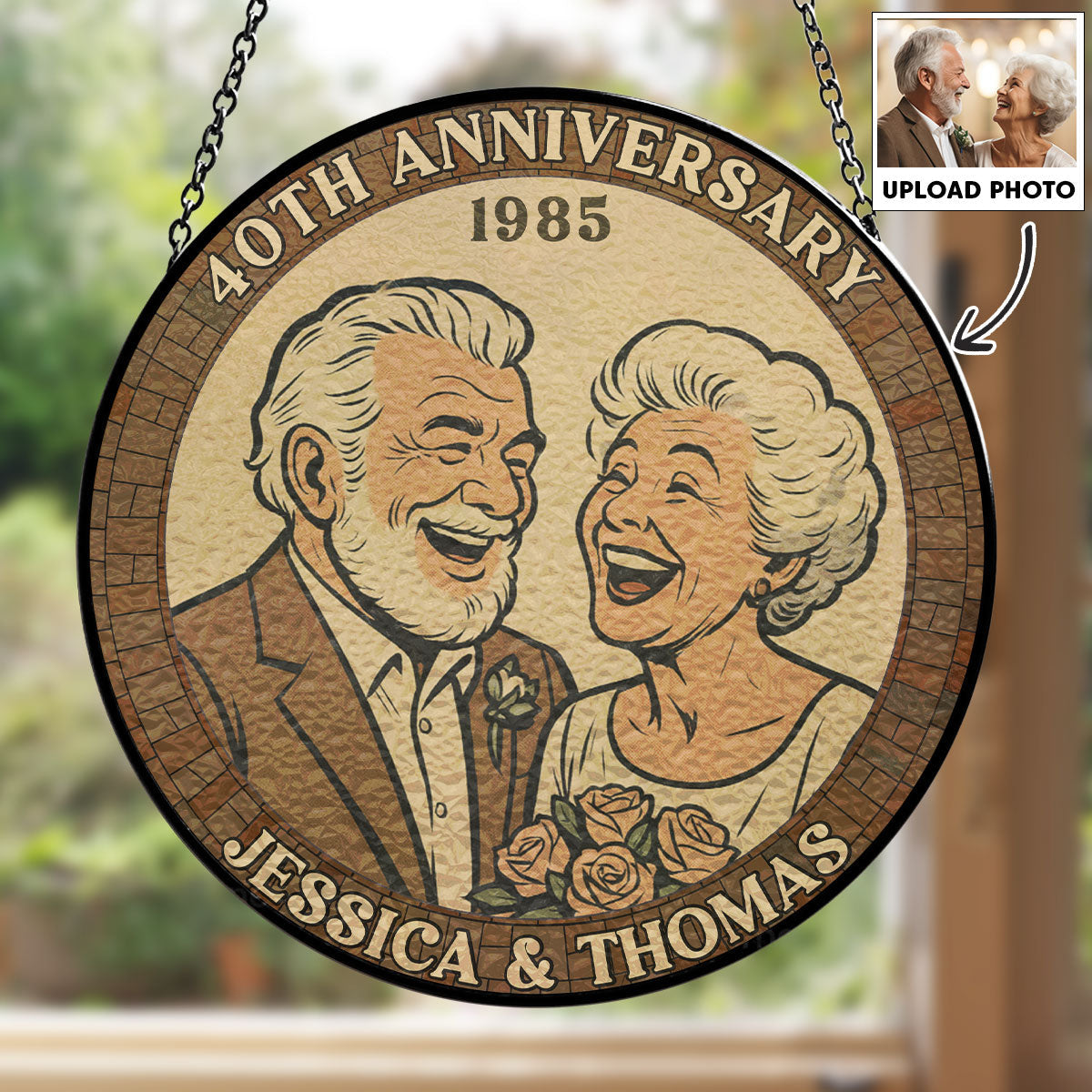 Many Years Forever - Personalized Custom Window Hanging Suncatcher