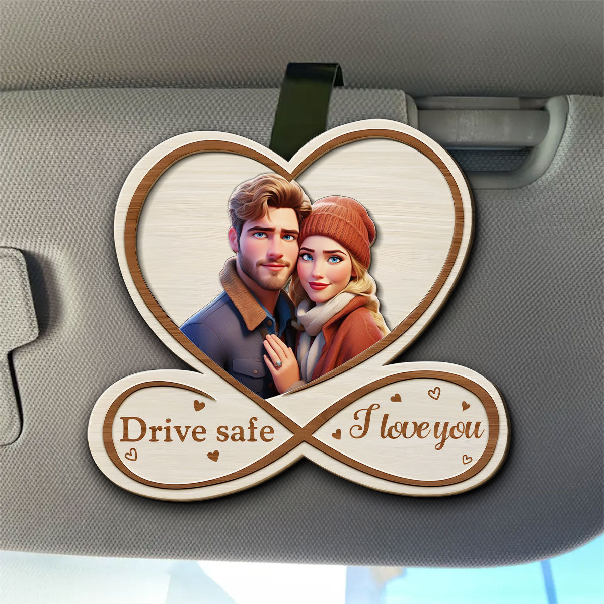 Drive Safe Cartoon - Personalized Custom Car Visor Clip