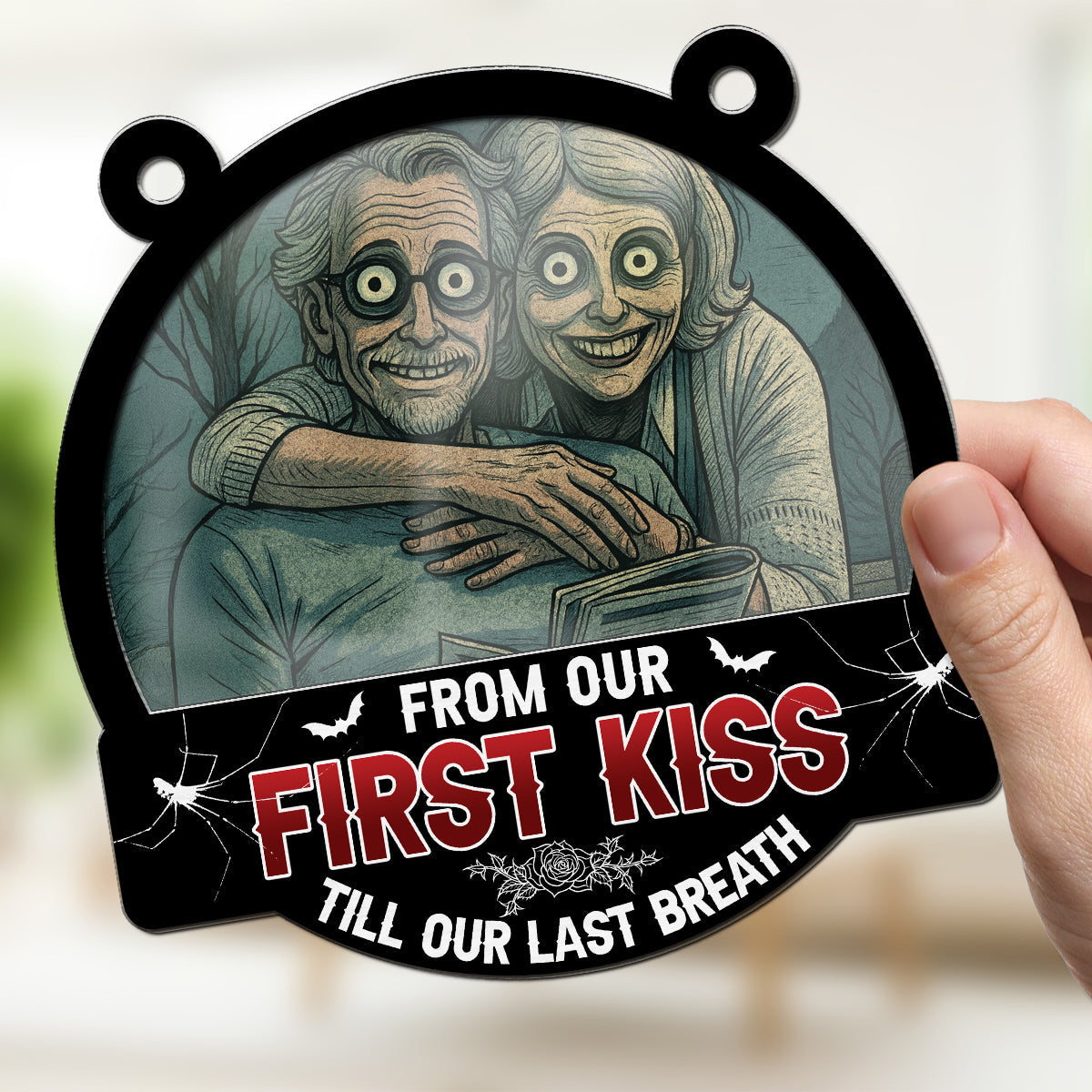 Till Our Last Breath Halloween - Personalized Custom Suncatcher