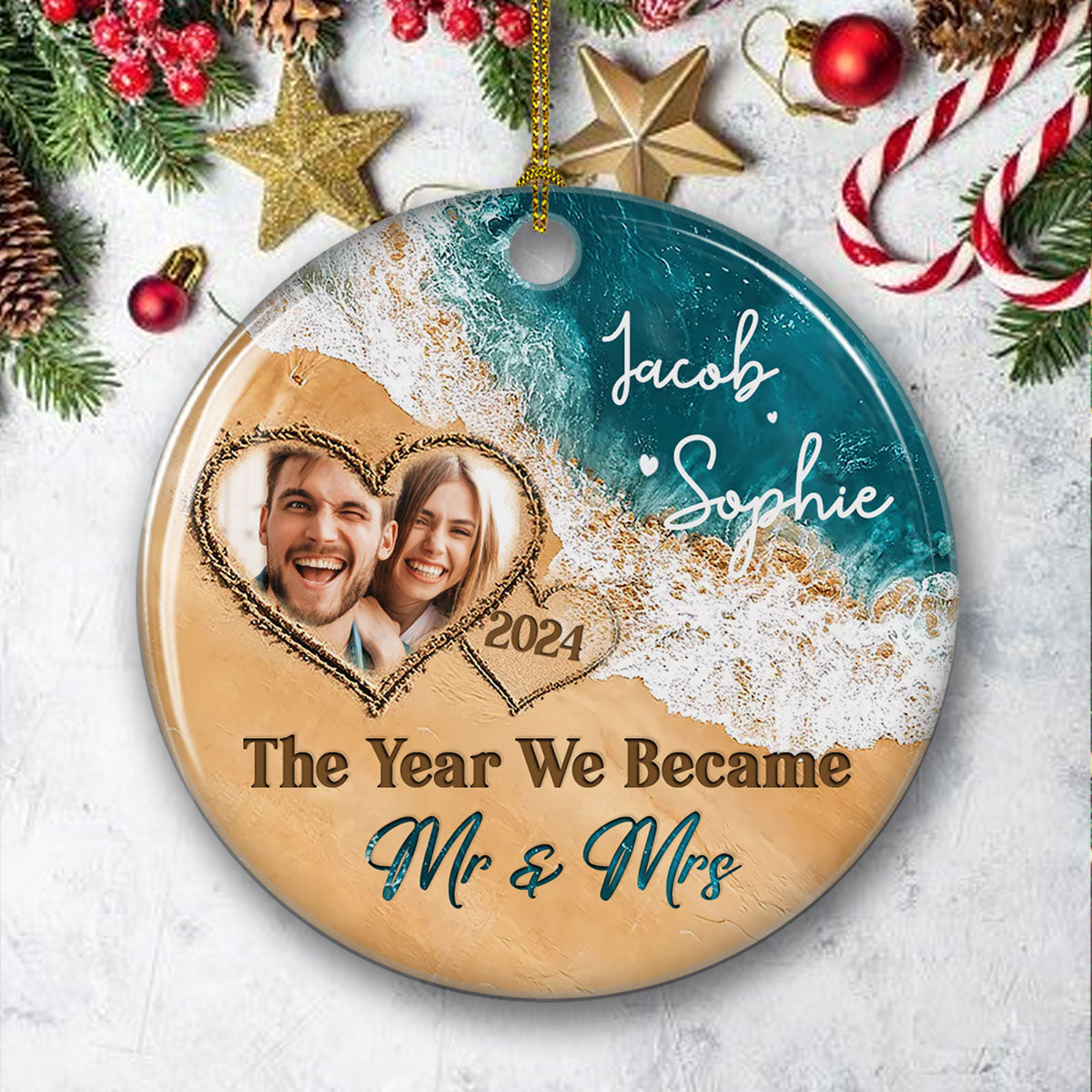 The Year We Became - Personalized Custom Ceramic Ornament