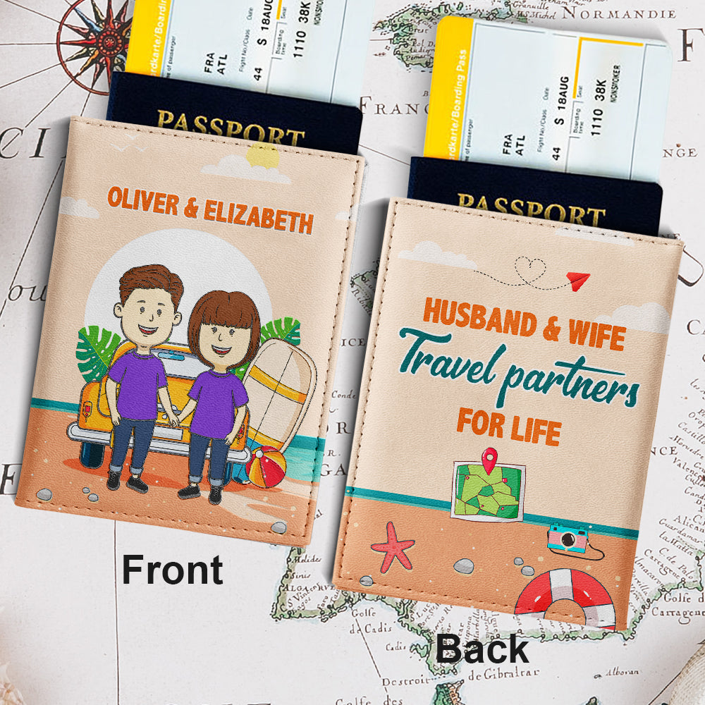Husband And Wife - Personalized Custom Passport Cover