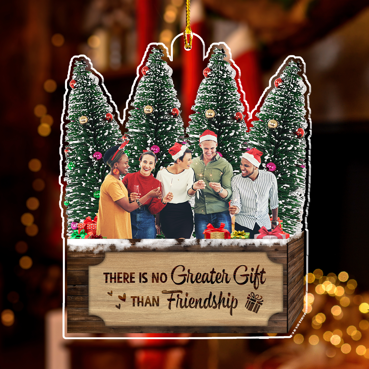 There Is No Greater Gift Than Friendship - Personalized Custom Acrylic Ornament