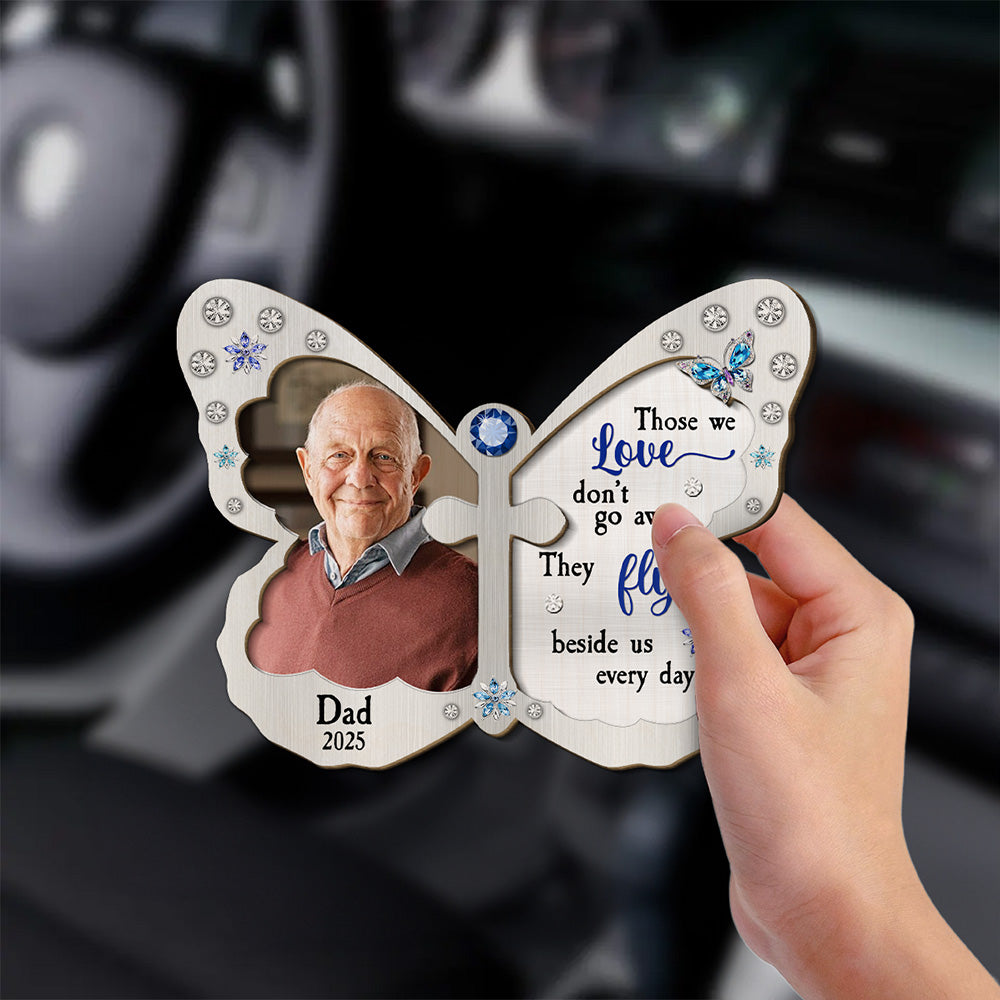 Custom Photo Those We Love Beside Us Every Day - Personalized Custom Car Visor Clip