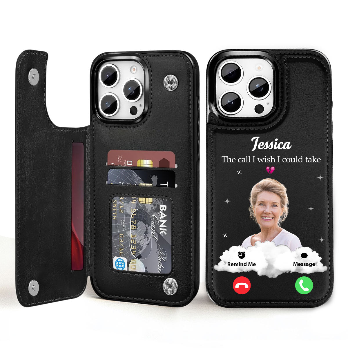 The Call I Wish I Could Take - Personalized Custom Leather Phone Case