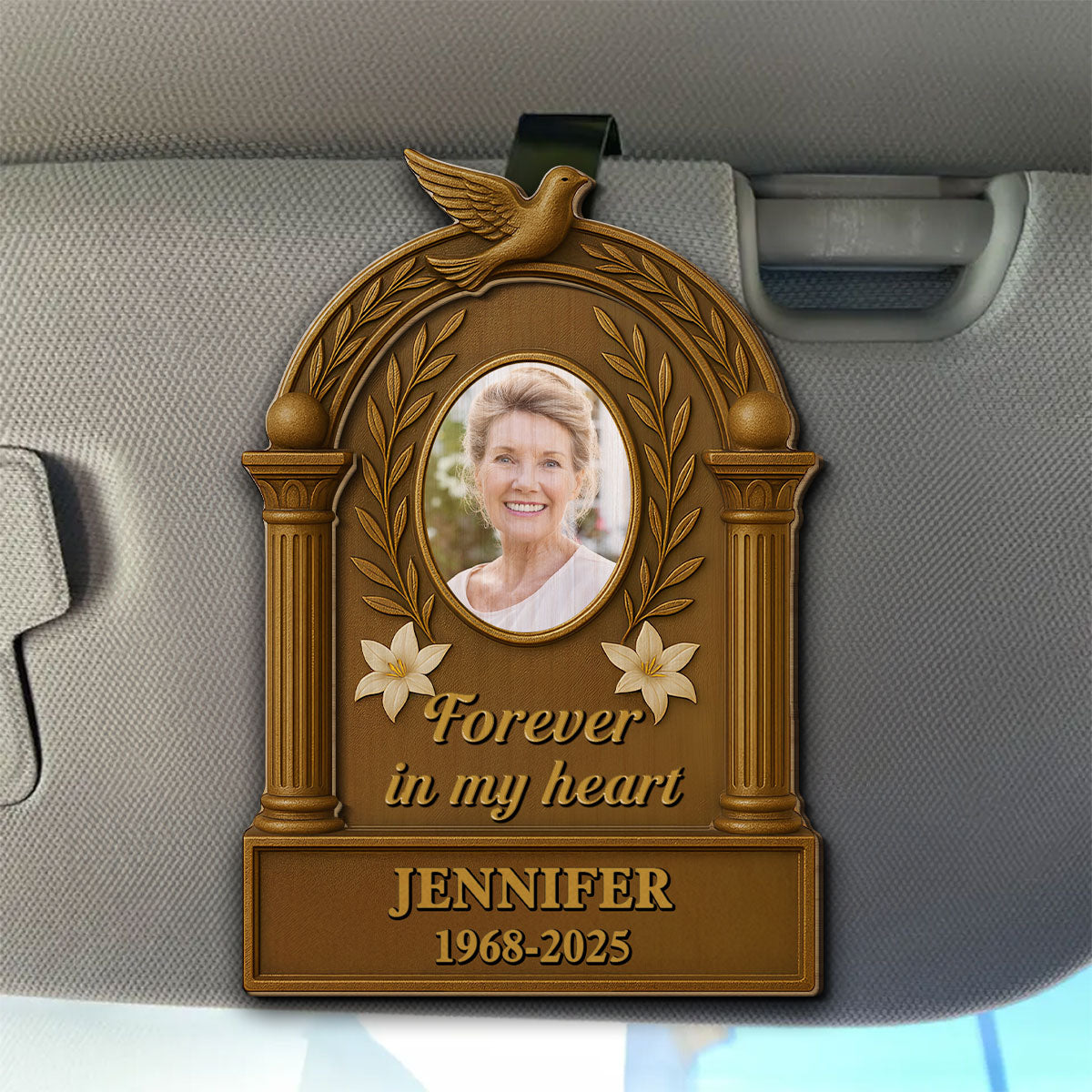 Remembering You With Love - Personalized Custom Car Visor Clip