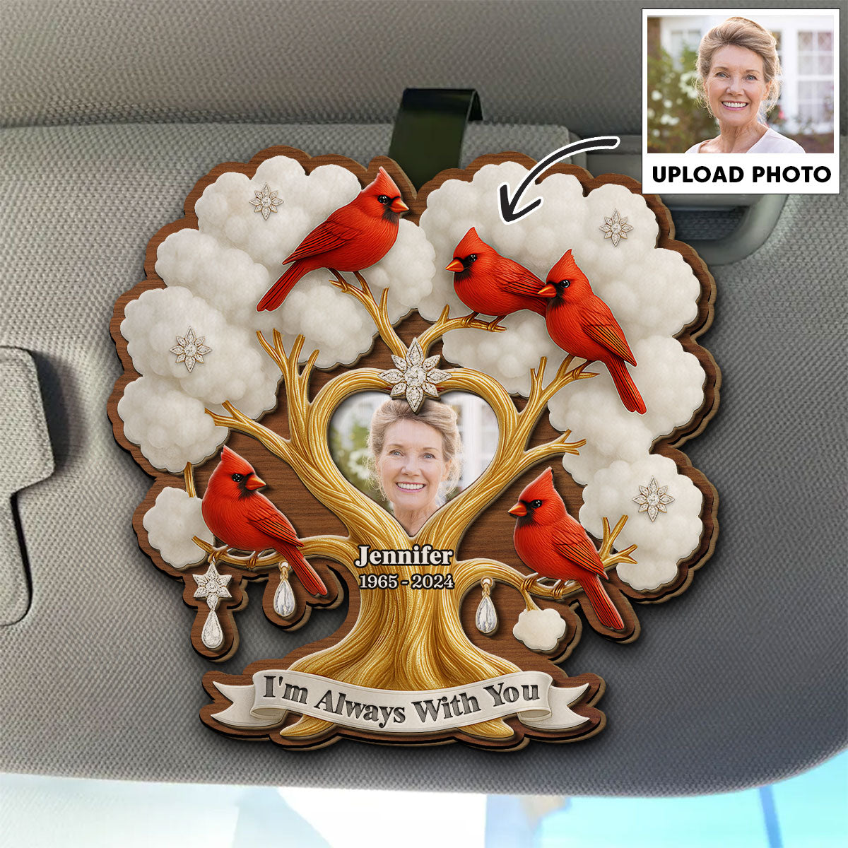 In Memory - Personalized Custom Car Visor Clip