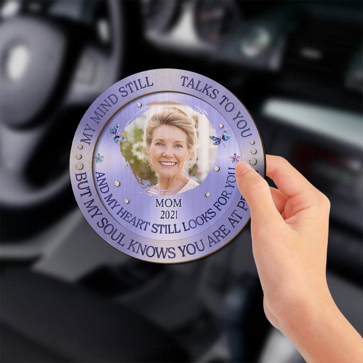 Watching Us From Heaven I Miss You - Personalized Custom Car Visor Clip