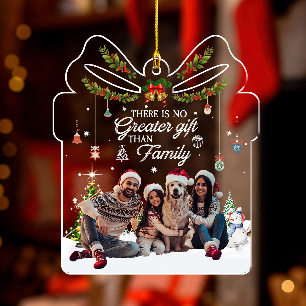 There Is No Greater Gift Than Family - Personalized Custom Acrylic Ornament