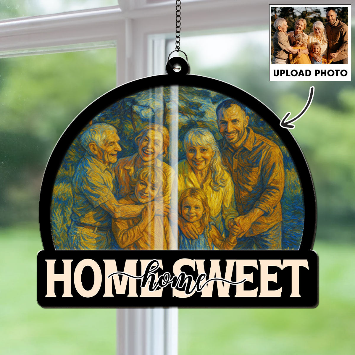 Home Sweet Home - Personalized Custom Suncatcher