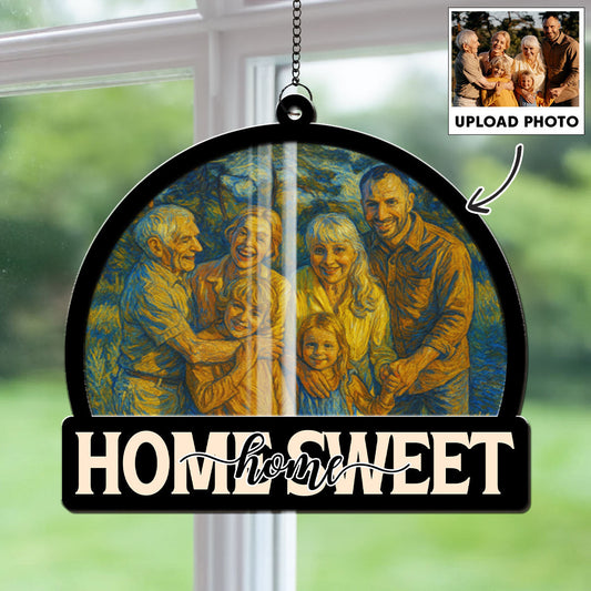 Home Sweet Home - Personalized Custom Suncatcher