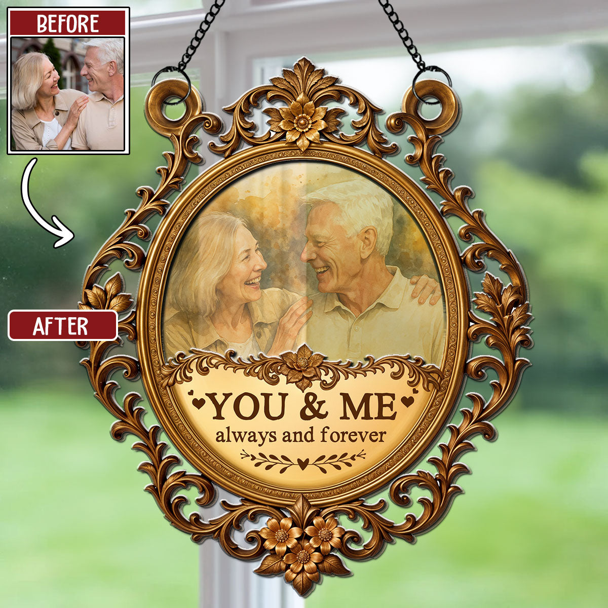 Always And Forever - Personalized Custom Suncatcher