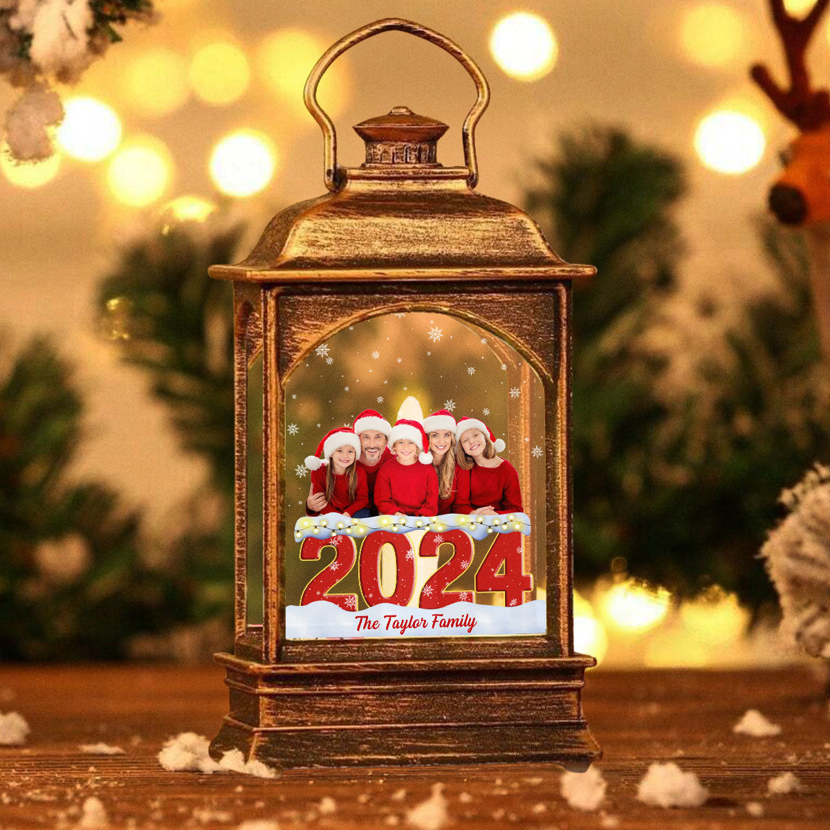 Lovely Family - Personalized Custom Christmas Wind Lamp