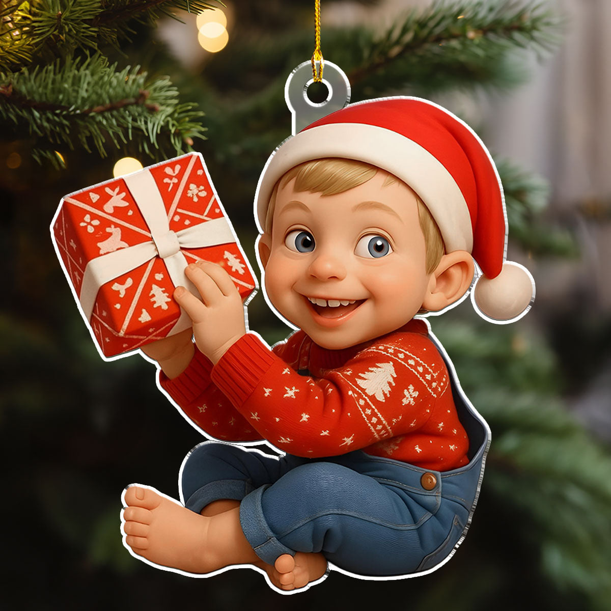 Baby Christmas Figure - Personalized Custom Acrylic Ornament