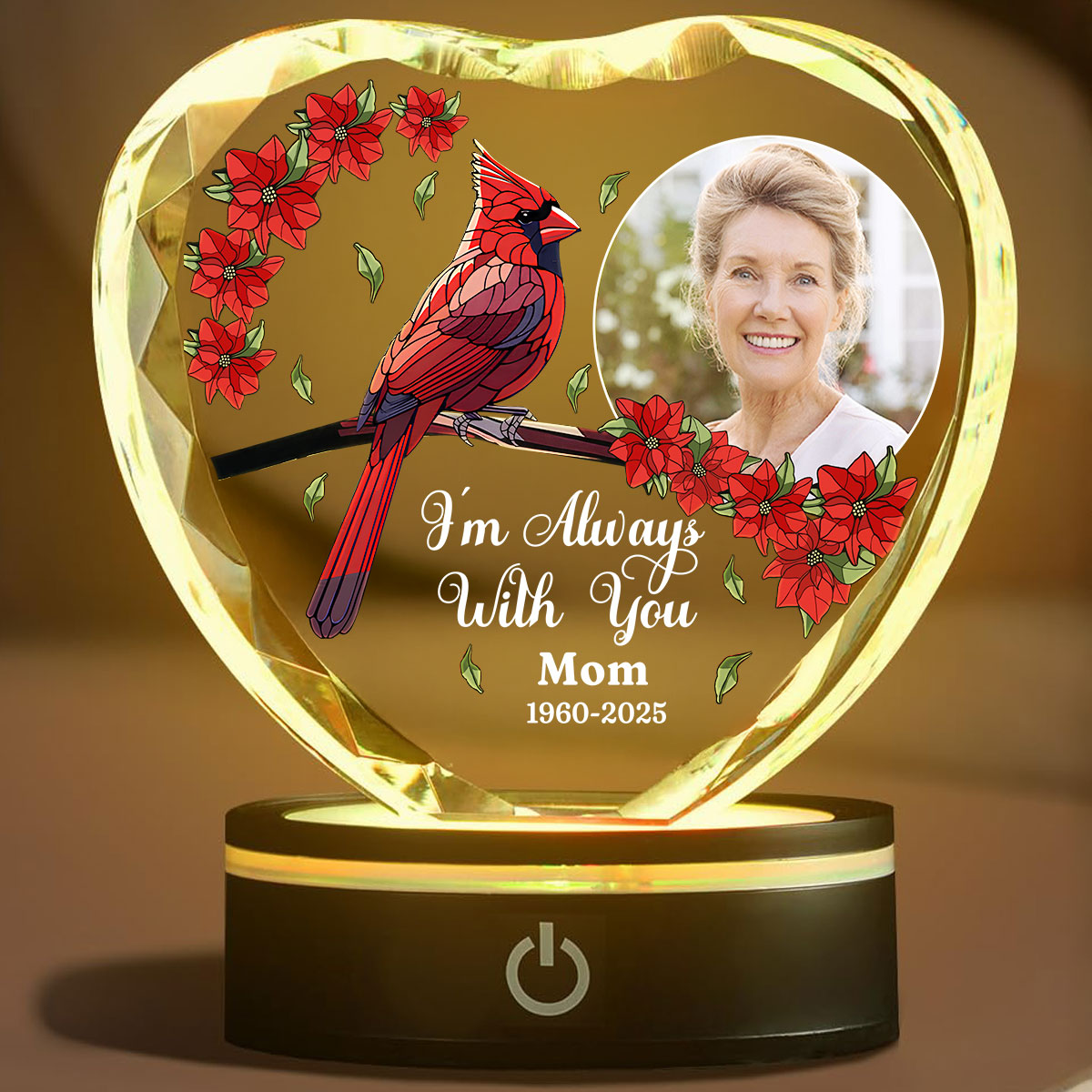 Beside You - Personalized Custom Crystal Led Light