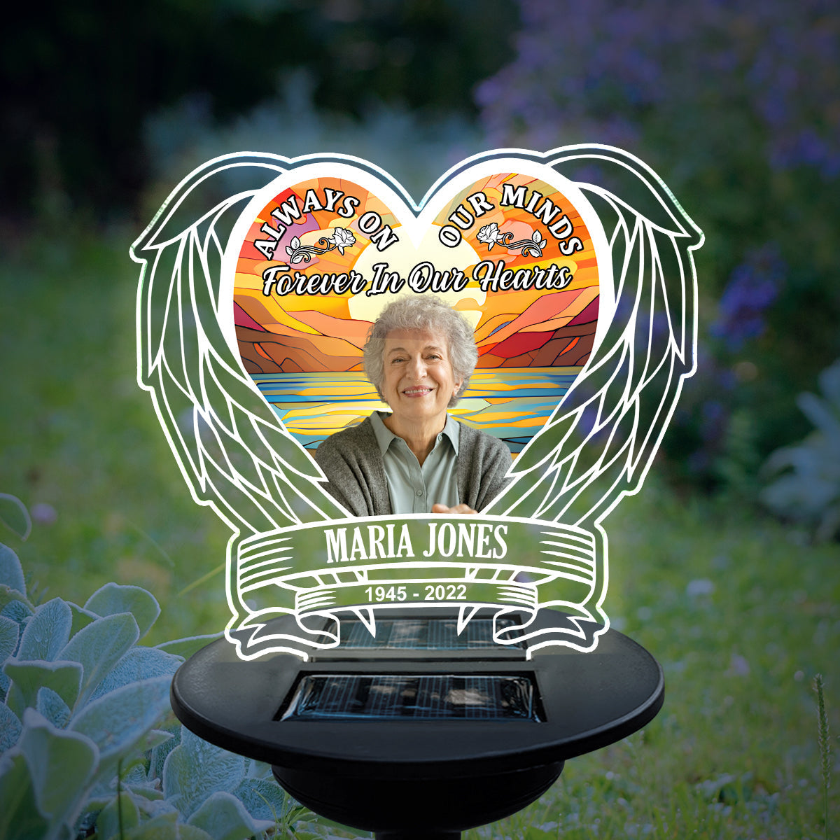 Forever In Heart - Personalized Custom Solar Light