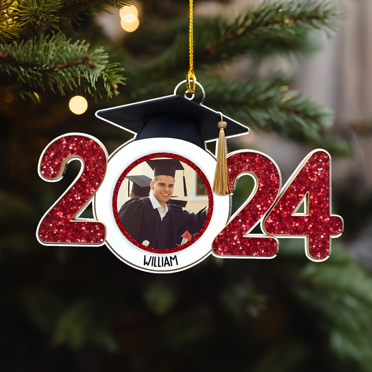 Custom Photo Happy Graduation - Personalized Custom Acrylic Ornament