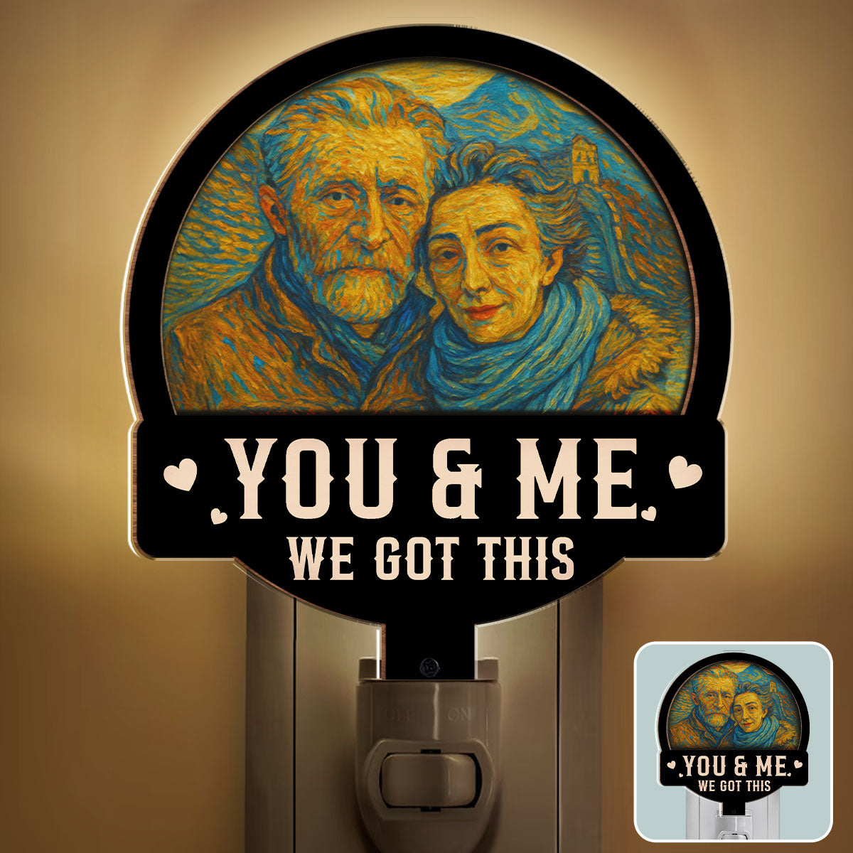 We Got This Husband Wife - Personalized Custom Wood And Acrylic Night Light