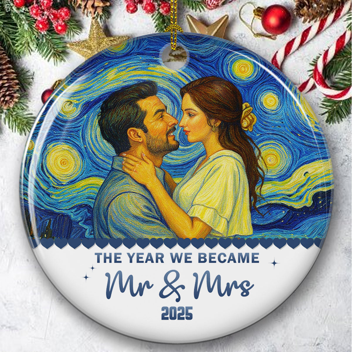 The Year Our Journey Began - Personalized Custom Ceramic Ornament