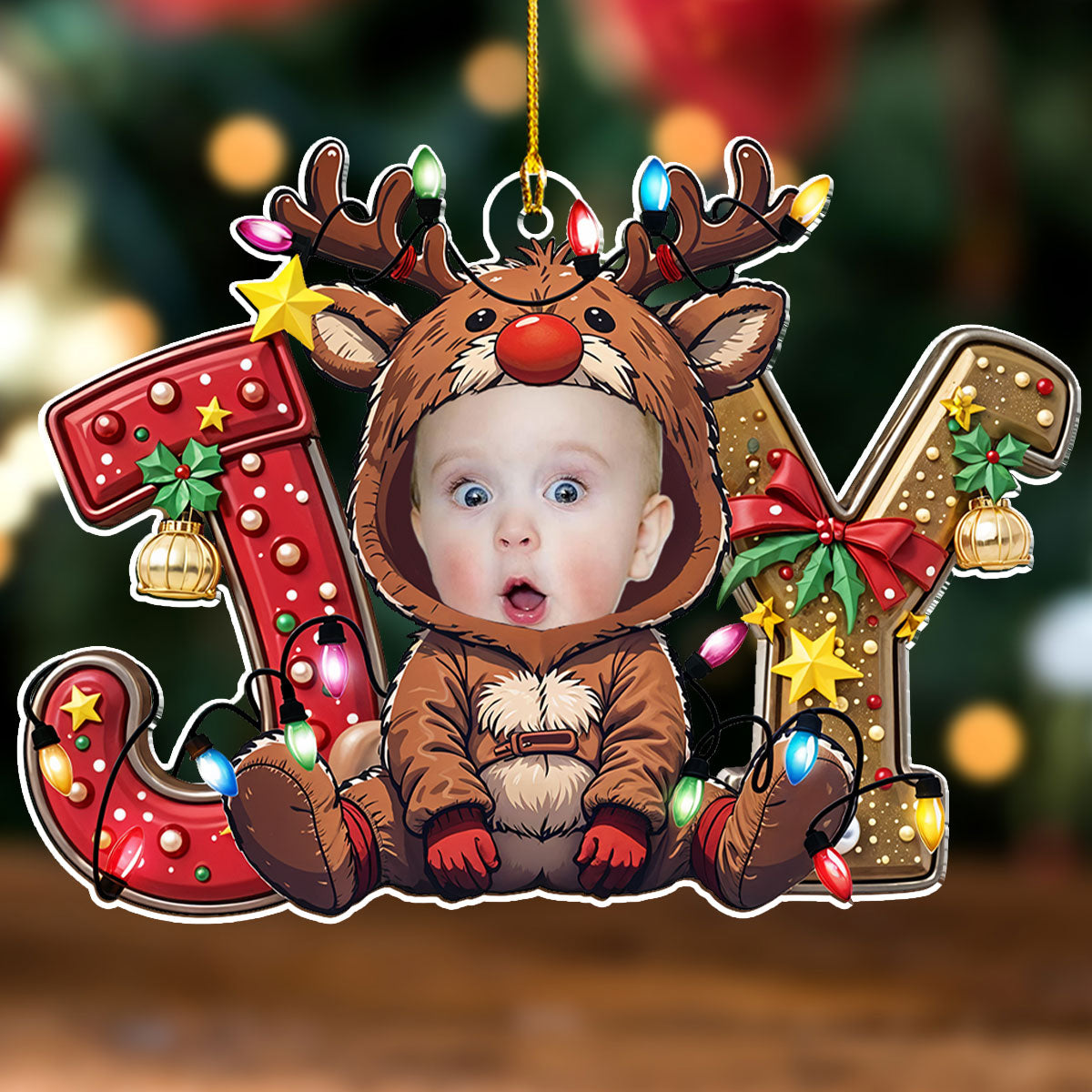 Custom Photo Joy Baby - Personalized Custom Acrylic Ornament
